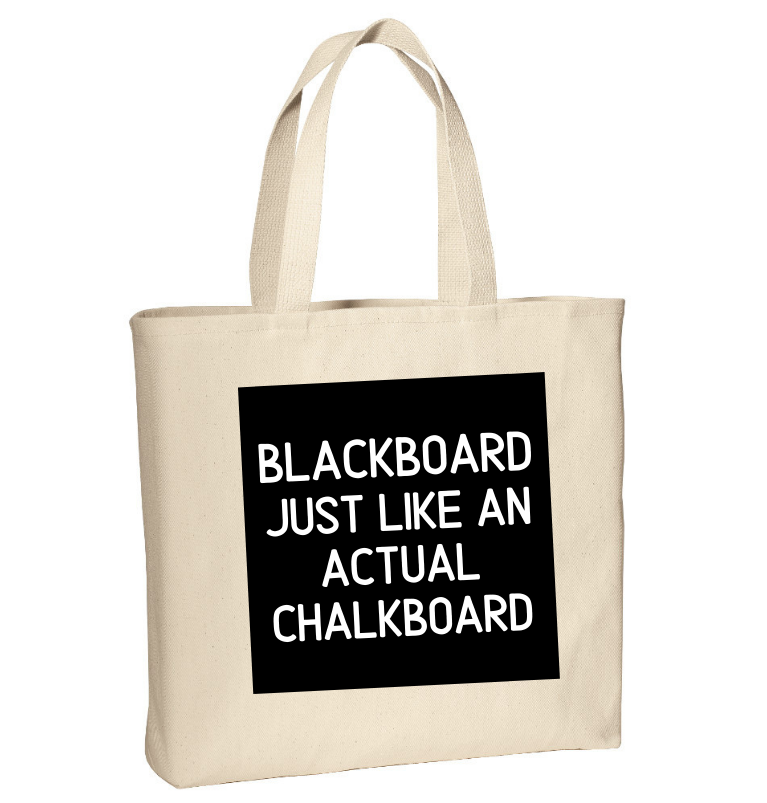 CHALKBOARD TOTE BAG